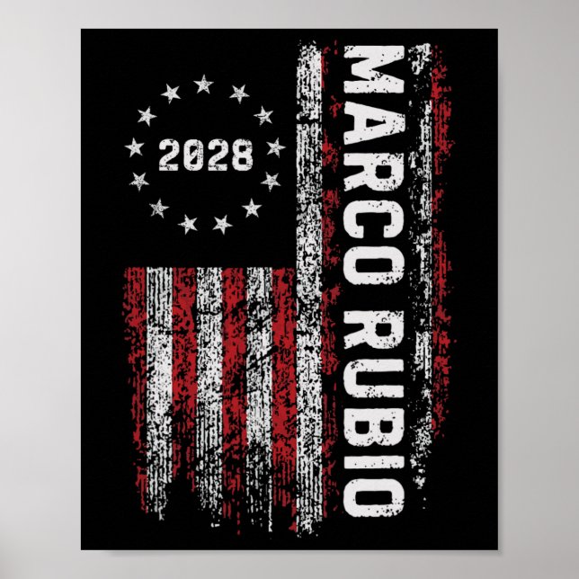 Affiche Marco Rubio 2028 President 48 Election Campaign Us (Devant)
