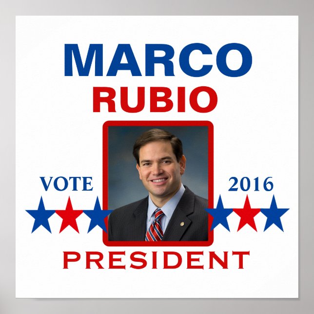 Affiche Marco Rubio pour le Président 2016 (Devant)