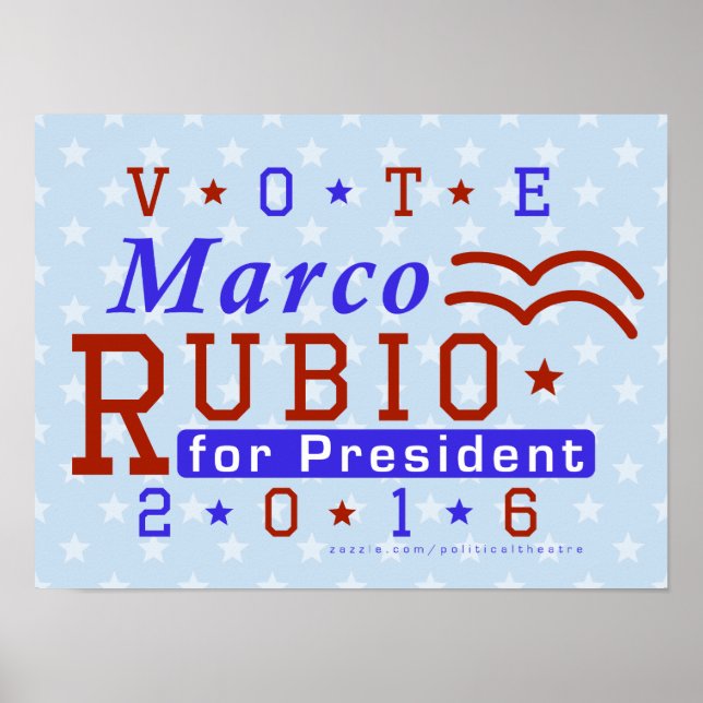 Affiche Marco Rubio Président des élections Républicaines  (Devant)