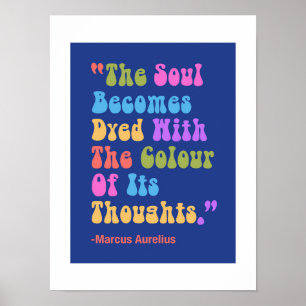 Affiche Marcus Aurelius Pensées Couleur Notre Âme