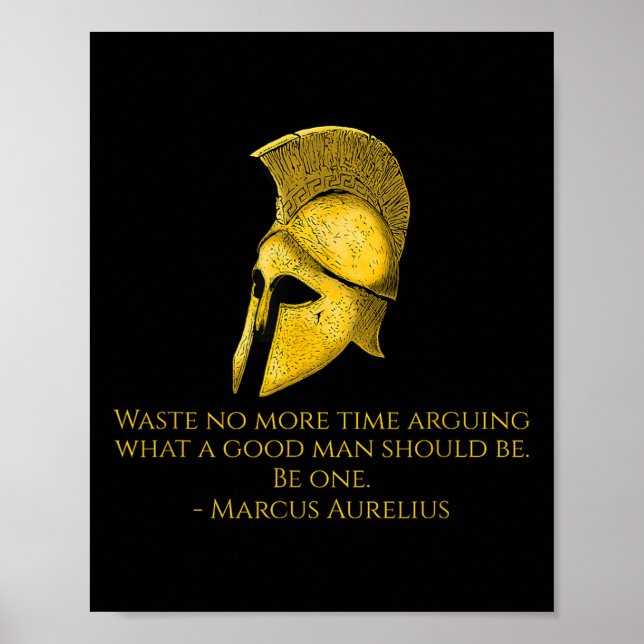 Affiche Marcus Aurelius - Philosophie stoïque Citation Sur (Devant)