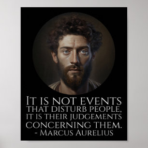 Affiche Marcus Aurelius - Philosophie stoïque romaine anti