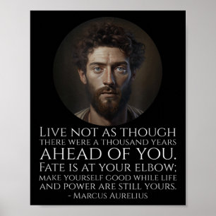 Affiche Marcus Aurelius Stoicism - Philosophie stoïque rom