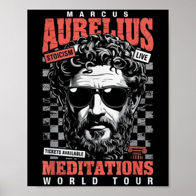 Affiche Marcus Aurelius Stoïque Philosophe Citation Motiva (Devant)