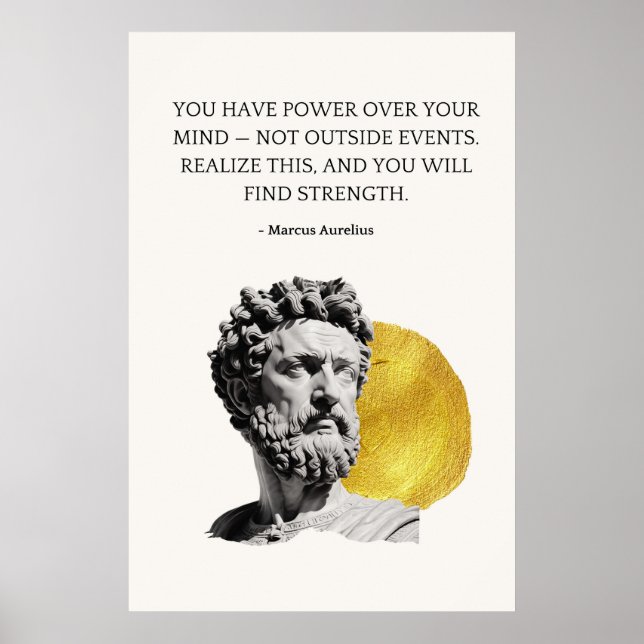 Affiche Marcus Aurelius Wisdom Quote (Devant)