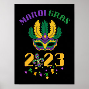 Affiche Mardi Gras 2023 Carnaval de la Nouvelle-Orléans