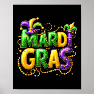 Affiche Mardi Gras 2025 - Vêtements Pour Hommes Femmes