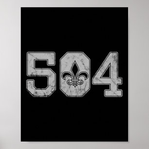 Affiche Mardi Gras 504 T Shirt Nola Nouvelle Orléans Louis