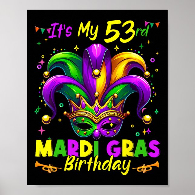 Affiche Mardi Gras 53e anniversaire Gras Mardi 53 ans (Devant)