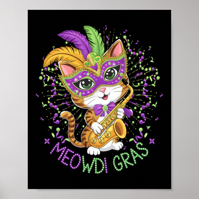 Affiche Mardi Gras Amoureux de les chats (Devant)