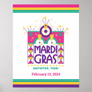 Affiche Mardi Gras Arch, Galveston, Texas