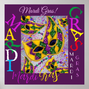 AFFICHE MARDI GRAS ART  