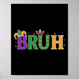 Affiche Mardi Gras Bruh Chemises Garçons Mardi Gras Enfant