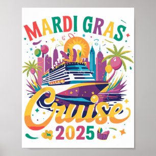Affiche Mardi Gras Carnival Cruise 2025 Family Cruising Ma