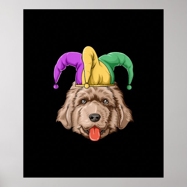 Affiche Mardi Gras Casquette du Carnaval de Terre-Neuve Te (Devant)