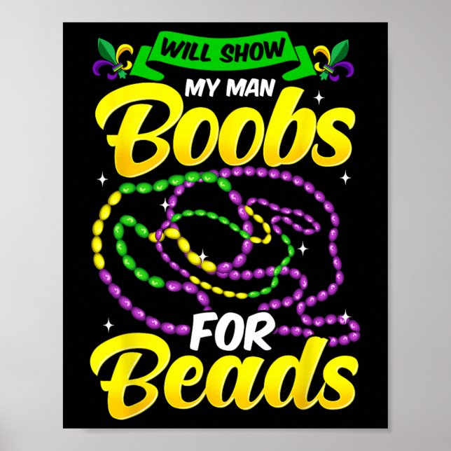 Affiche Mardi Gras Chemise Drôle Pour Hommes (Devant)