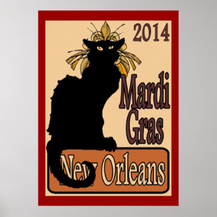 Affiche Mardi Gras Conversation Noir