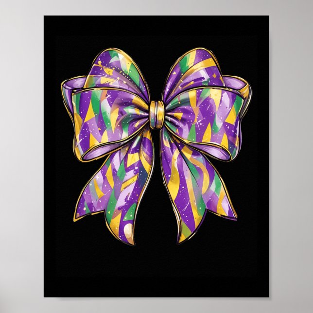 Affiche Mardi Gras Coquette Bow 2 (Devant)