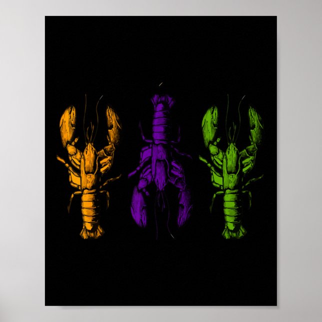 Affiche Mardi Gras Crawfish Happy Mardi Gras 2025 Correspo (Devant)