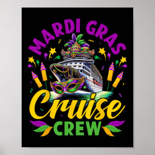Affiche Mardi Gras Croisière Voyage d'équipage New Orleans
