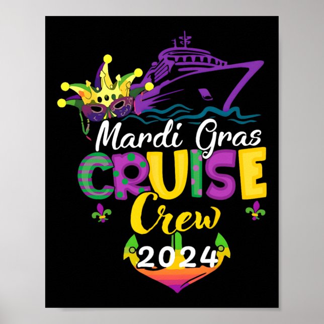 Affiche Mardi Gras Cruise 2024 Voyage de correspondance de (Devant)
