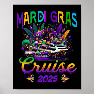 Affiche Mardi Gras Cruise Crew 2025 Family Matching Trip V