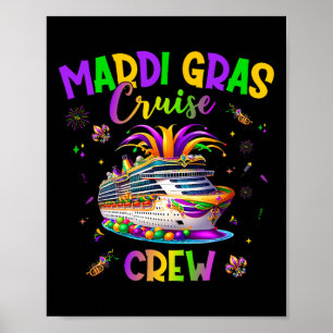 Affiche Mardi Gras Cruise Crew 2025 Trip New Orleans Famil