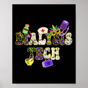 Affiche Mardi Gras Day Dialyse Tech New Orleans Festival