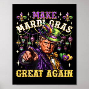 Affiche Mardi Gras Donald Trump Mardi Gras Américain