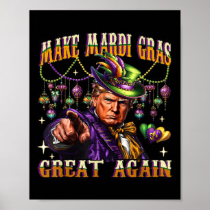 Affiche Mardi Gras Donald Trump Mardi Gras Américain