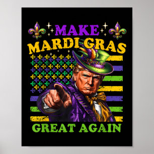 Affiche Mardi Gras Donald Trump Mardi Gras Américain