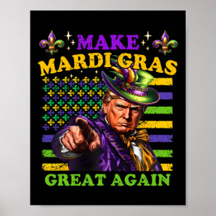 Affiche Mardi Gras Donald Trump Mardi Gras Américain