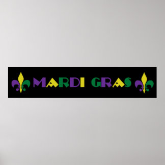 Affiche Mardi Gras ~ Fleur De Lis