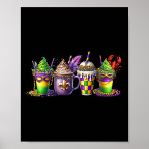 Affiche Mardi Gras Gras Mardi Mardi Mardi Louveur de café 