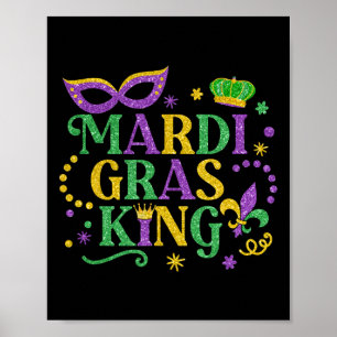 Affiche Mardi Gras King Fun Parade Mardi Gras Carnival Cos