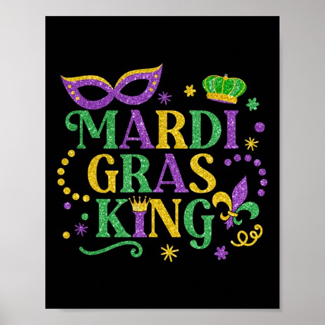 Affiche Mardi Gras King Fun Parade Mardi Gras Carnival Cos (Devant)