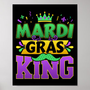 Affiche Mardi Gras King Pour Le Costume De Carnaval De La 