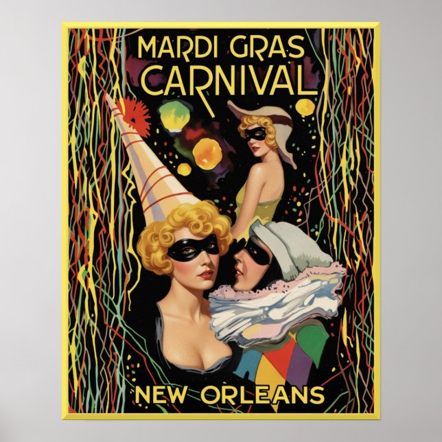 Affiche Mardi Gras La Nouvelle-Orléans.   (Devant)