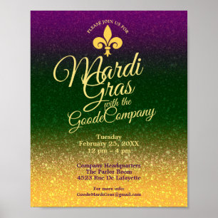 Affiche Mardi gras Mardi gras  Bâtiment de la salle de pet