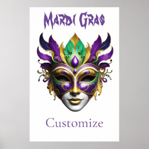 Affiche Mardi Gras Masque Thunder_Cove