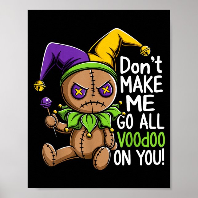 Affiche Mardi Gras Parade Stitch Voodoo Doll Jester Spooky (Devant)