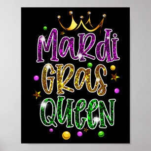 Affiche Mardi Gras Queen Parade Costume Party Femmes Cadea