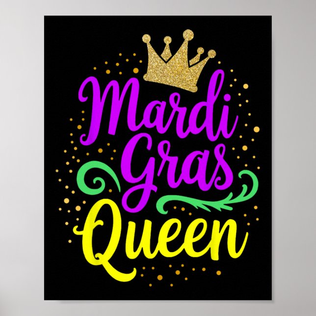 Affiche Mardi Gras Reine Pour Filles Et Femmes (Devant)