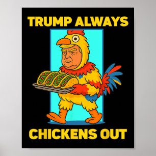 Affiche Mardi Gras Taco Drôle Trump Abandonne Toujours Mar