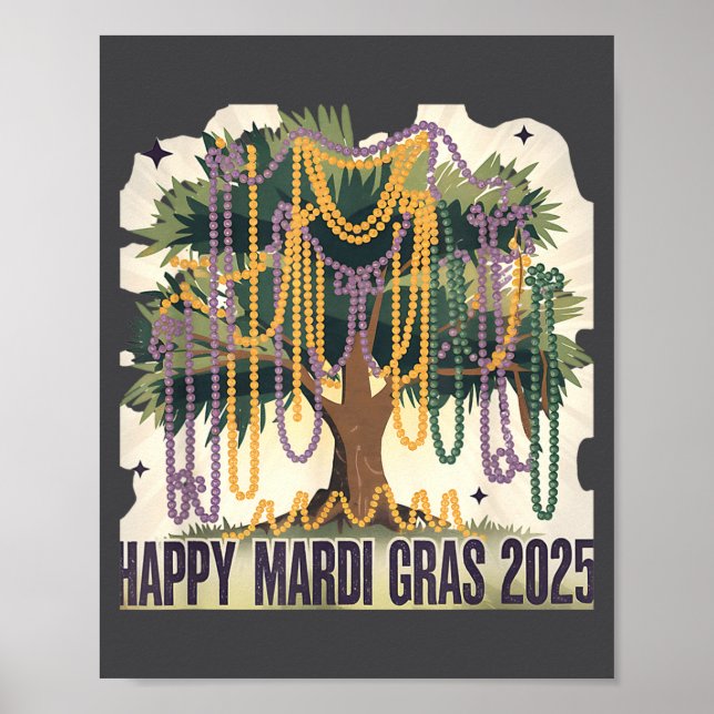 Affiche Mardi Gras Tree Carnival New 2024 For Women Valent (Devant)