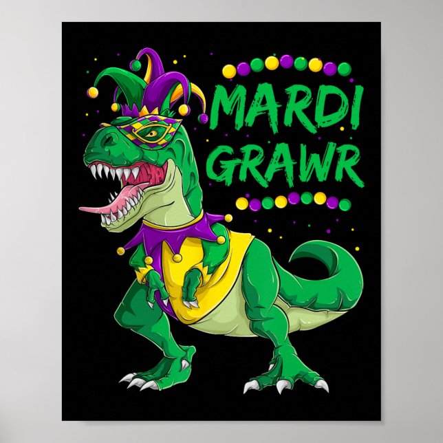 Affiche Mardi Grawr Dino Jester (Devant)