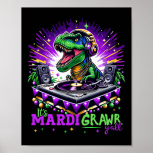 Affiche Mardi Grawr Trex Dino Dj Costume Toddler Garçon En