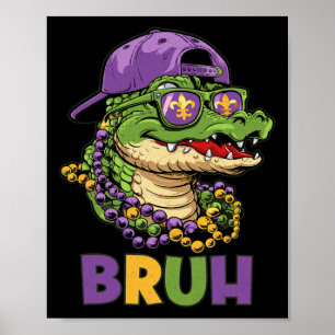 Affiche Mardigator Alligator Bruh Mardi Gras Costume Ados