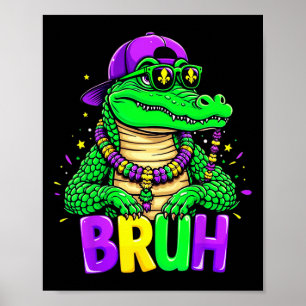 Affiche Mardigator Alligator Bruh Mardi Gras Costume Ados