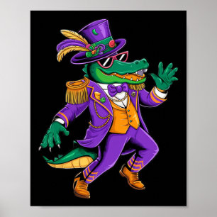 Affiche Mardigator Mardi Gras Alligator Costume Hommes Enf